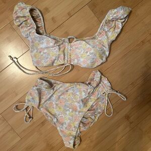 Lulu’s floral high wasted bikini